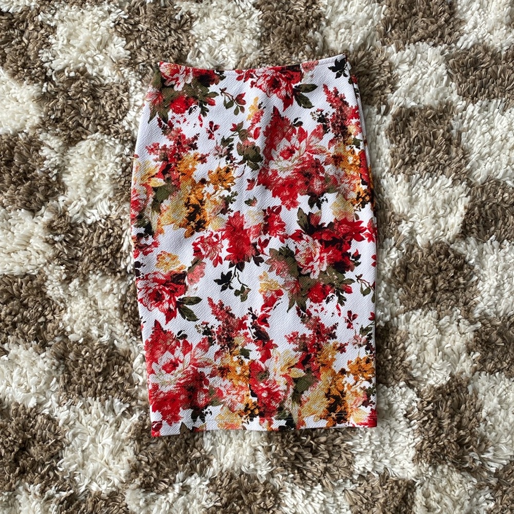 Floral Pencil Skirt